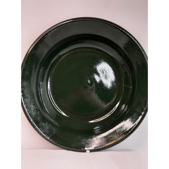 Hand Thrown Green Cheese Bell Dome Butter Dish PINE ISLAND Gray Fox Pottery MN - Picture 6 of 8